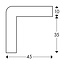 Hoekbescherming schuimrubber - Type H 47 x 35 mm | Magnetisch
