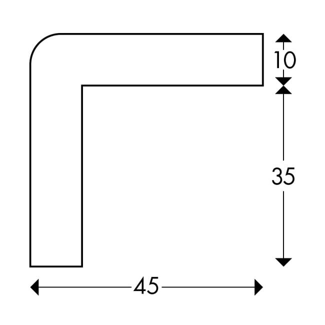 Hoekbescherming schuimrubber - Type H 47 x 35 mm | Vorstbestendig