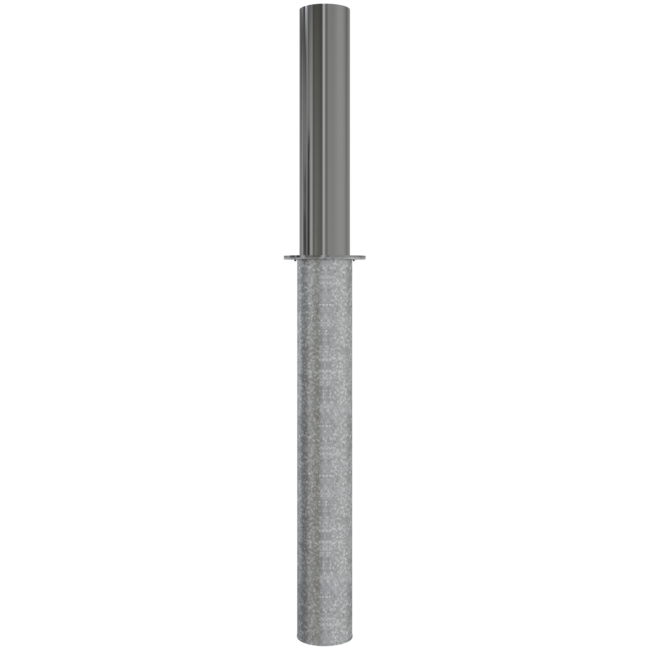 Neerlaatbare afzetpaal rond Ø154 mm | Semi-automatisch (d.m.v. gasveer)