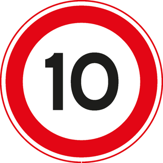 Traffictotaal RVV verkeersbord A01-10 | Snelheidsbord | 10 km/h