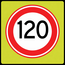 RVV verkeersbord A01-120F | Snelheidsbord | 120 km/h