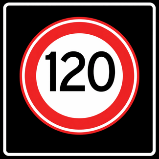 Traffictotaal RVV verkeersbord A01-120S | Snelheidsbord | 120 km/h