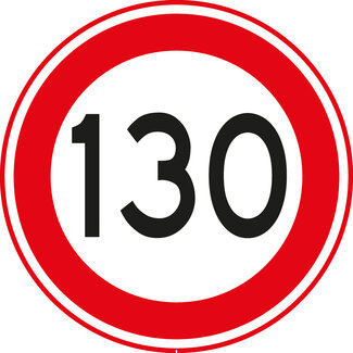Traffictotaal RVV verkeersbord A01-130 | Snelheidsbord | 130 km/h