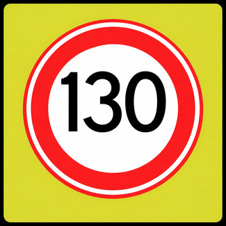 RVV verkeersbord A01-130F | Snelheidsbord | 130 km/h