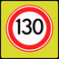RVV verkeersbord A01-130F | Snelheidsbord | 130 km/h