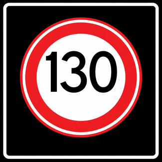 RVV verkeersbord A01-130S | Snelheidsbord | 130 km/h