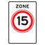 Traffictotaal RVV verkeersbord A01-15ZB | Snelheids-/zonebord | 15 Km/h