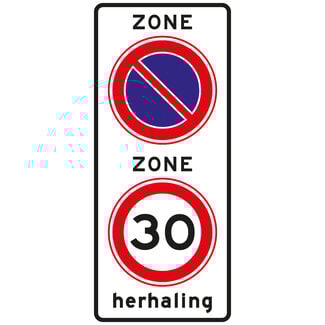RVV verkeersbord A01-30E01ZBH | Snelheids-/zonebord | 30 Km/h
