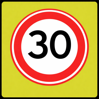 RVV verkeersbord A01-30F | Snelheidsbord | 30 km/h