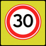 RVV verkeersbord A01-30F | Snelheidsbord | 30 km/h