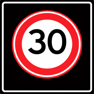 RVV verkeersbord A01-30S | Snelheidsbord | 30 km/h
