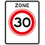 RVV verkeersbord A01-30ZB | Snelheids-/zonebord | 30 Km/h