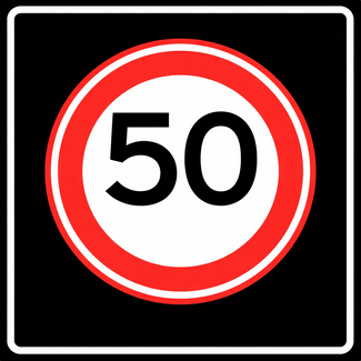 RVV verkeersbord A01-50S | Snelheidsbord | 50 km/h