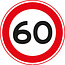 RVV verkeersbord A01-60 | Snelheidsbord | 60 km/h