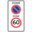 Traffictotaal RVV verkeersbord A01-60E01ZB | Snelheids-/zonebord | 60 Km/h