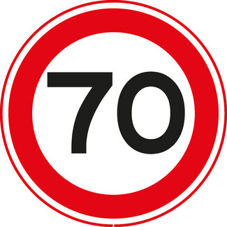 RVV verkeersbord A01-70 | Snelheidsbord | 70 km/h