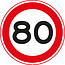 Traffictotaal RVV verkeersbord A01-80| Snelheidsbord | 80 km/h