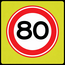 Traffictotaal RVV verkeersbord A01-80F| Snelheidsbord | 80 km/h