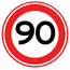 Traffictotaal RVV verkeersbord A01-90| Snelheidsbord | 90 km/h