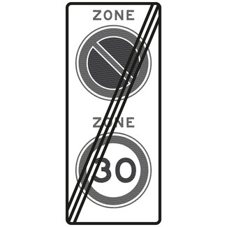 RVV verkeersbord A02-30E01ZE | Snelheids-/zonebord | 30 Km/h