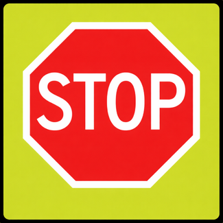 RVV Verkeersbord B07F | Stopbord | Fluor