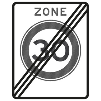 RVV verkeersbord A02-30ZE | Snelheids-/zonebord | 30 Km/h