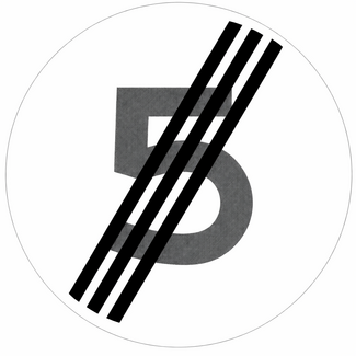 Traffictotaal RVV verkeersbord A02-5| Einde max. snelheid | 5 km/h