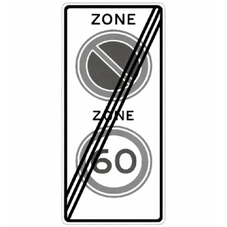 Traffictotaal RVV verkeersbord A02-60E01ZE | Snelheids-/zonebord | 60 Km/h