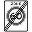 RVV verkeersbord A01-60ZE | Snelheids-/zonebord | 60 Km/h