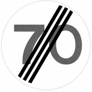 RVV verkeersbord A02-70 | Snelheidsbord | 70 km/h