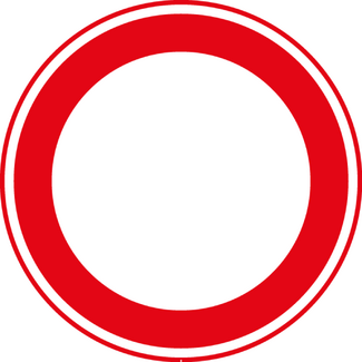 RVV Verkeersbord C01 | Gesloten verklaring | verboden in te rijden