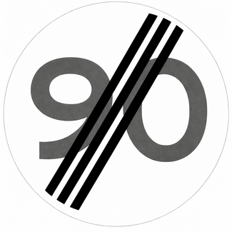 Traffictotaal RVV verkeersbord A02-90| Snelheidsbord | 90 km/h