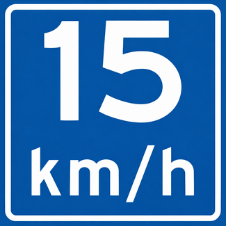 Traffictotaal RVV verkeersbord A04-15 | Adviessnelheidsbord | 15 km/h