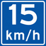 RVV verkeersbord A04-15 | Adviessnelheidsbord | 15 km/h