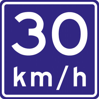 RVV verkeersbord A04-30 | Adviessnelheidsbord | 30 km/h