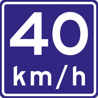 Traffictotaal RVV verkeersbord A04-40| Adviessnelheidsbord | 40 km/h