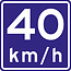 Traffictotaal RVV verkeersbord A04-40| Adviessnelheidsbord | 40 km/h