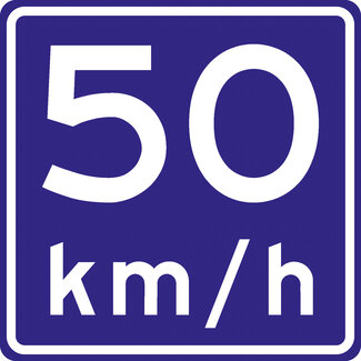 Traffictotaal RVV verkeersbord A04-50| Adviessnelheidsbord | 50 km/h