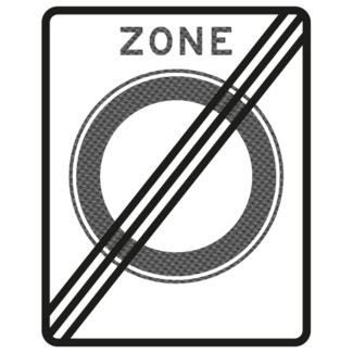 Traffictotaal RVV Verkeersbord C01ZE | Gesloten verklaring | Zonebord Einde