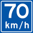 Traffictotaal RVV verkeersbord A04-70 | Adviessnelheidsbord | 70 km/h