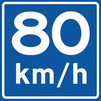 Traffictotaal RVV verkeersbord A04-80 | Adviessnelheidsbord | 80 km/h