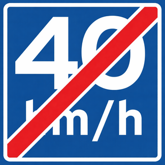 RVV verkeersbord A05-40 | Adviessnelheidsbord | 40 km/h