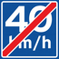 Traffictotaal RVV verkeersbord A05-40| Adviessnelheidsbord | 40 km/h