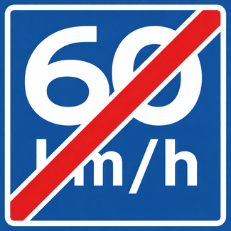 Traffictotaal RVV verkeersbord A05-60 | Adviessnelheidsbord | 60 km/h