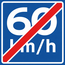RVV verkeersbord A05-60 | Adviessnelheidsbord | 60 km/h