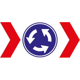 Traffictotaal RVV verkeersbord D01-BB12R | Rotondebord |
