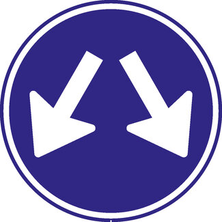 Traffictotaal RVV verkeersbord D03 | Rotondebord | Dubbele pijl
