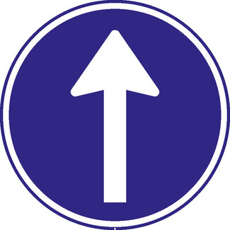 RVV verkeersbord D04 | Rijrichtingsbord | Enkele pijl rechtdoor