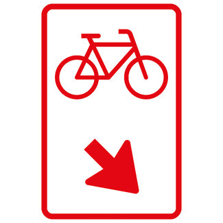 RVV verkeersbord D101 | Fiets rijrichtingsbord | Rechts