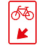 RVV verkeersbord D102 | Fiets rijrichtingsbord | Links